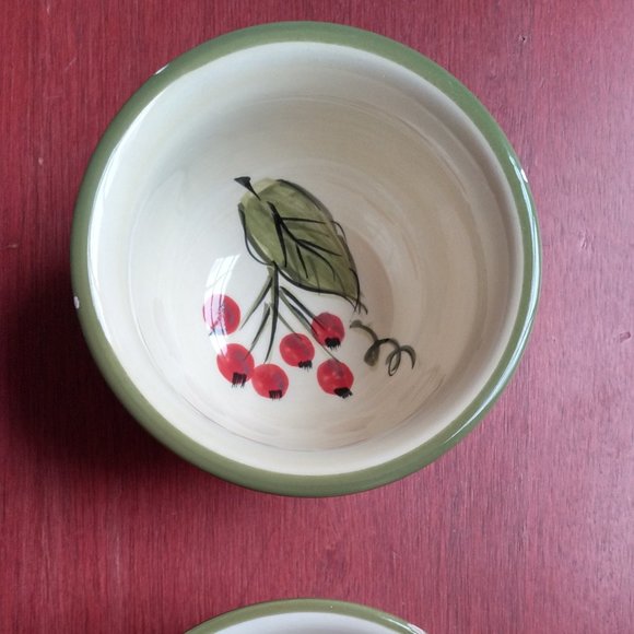 Ceramic Fruit Pattern Dipping Bowls - Picture 4 of 8